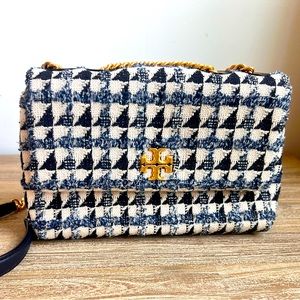 Tory Burch Kira Chevron Tweed Small Convertible Shoulder Bag